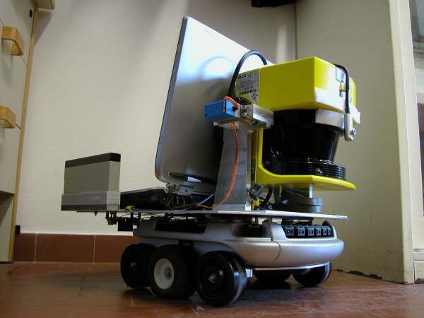 The robot that I used for my experiments with 3D LiDAR scans