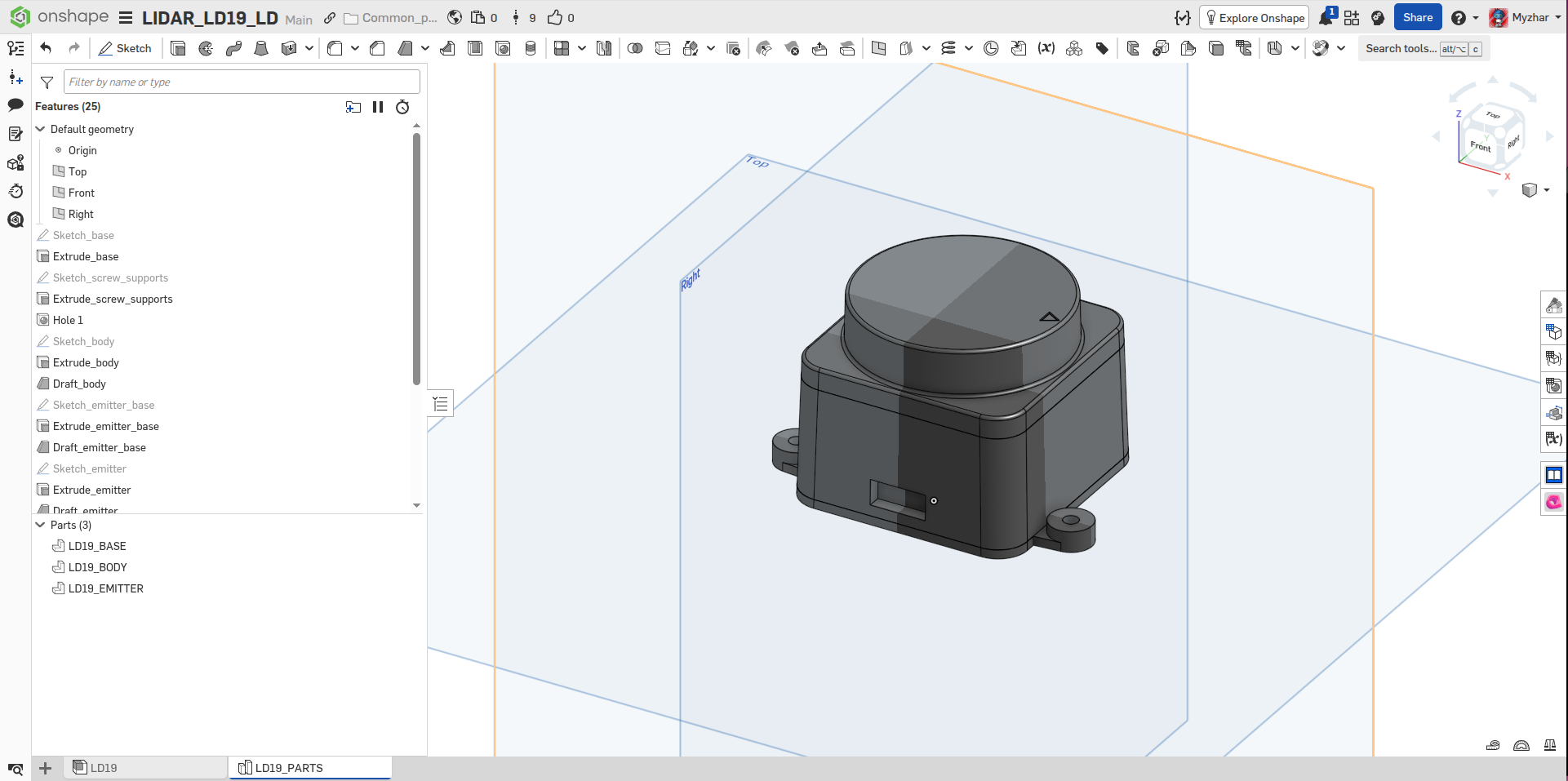 LDRobot LD19 3D model