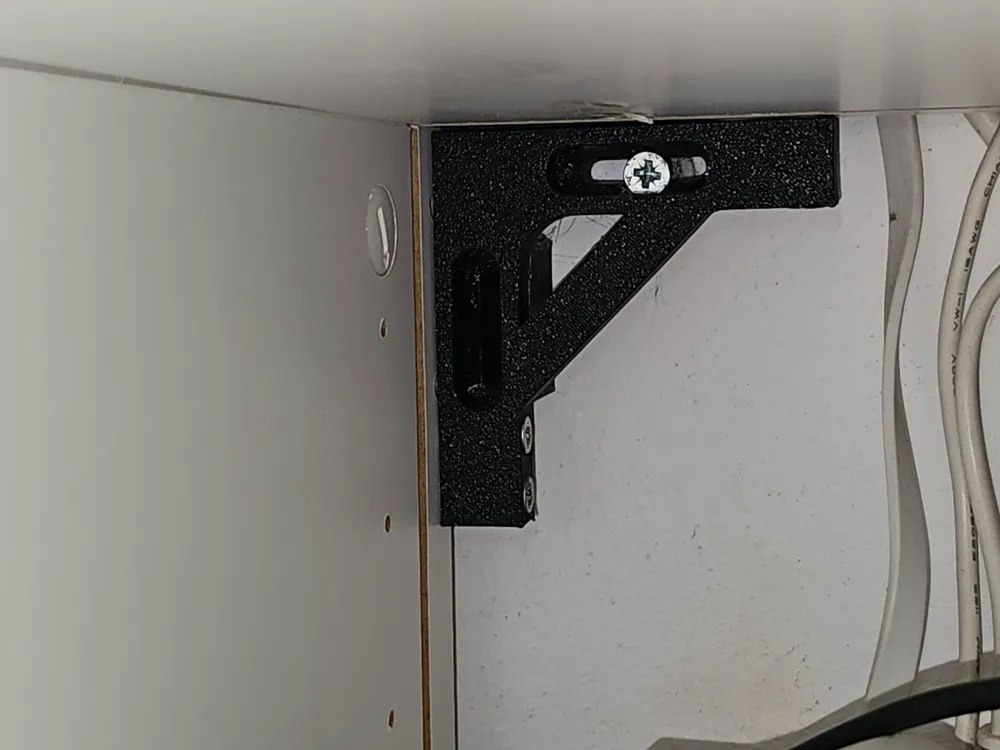 Angular reinforcement for BESTÅ cabinet