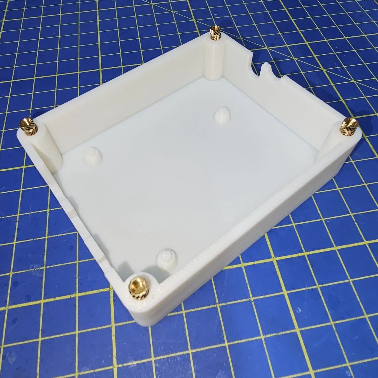 Brass inserts ready to be fitted