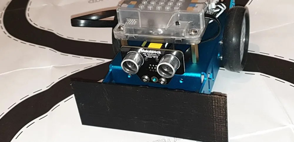 Flat front shovel for Makeblock mBot robot
