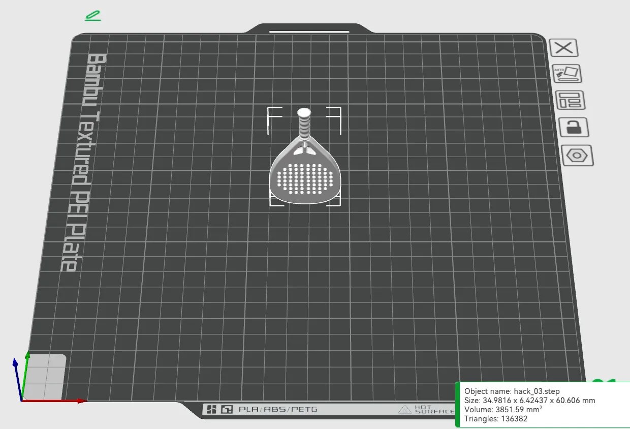 Padel racket keychain v2