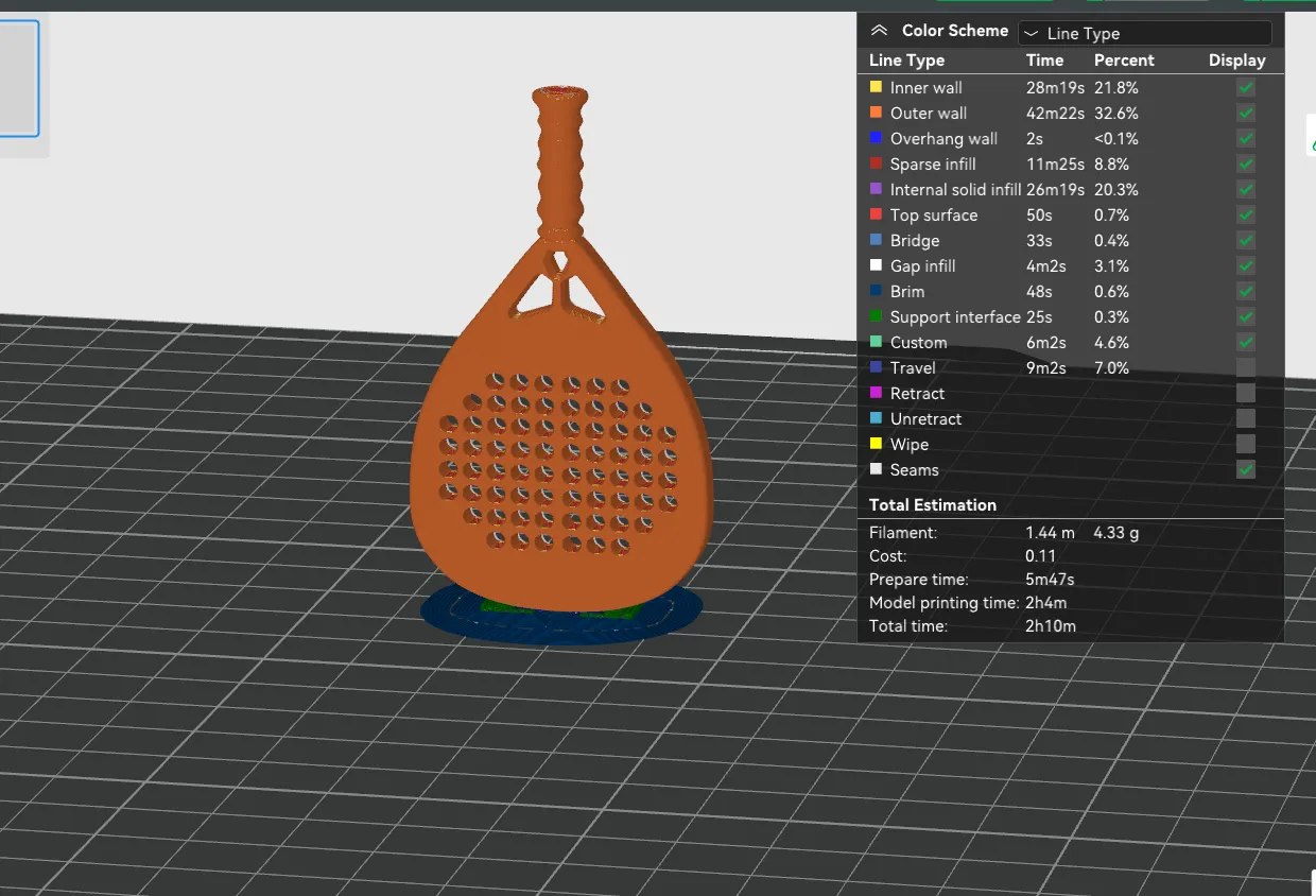 Padel racket keychain v2