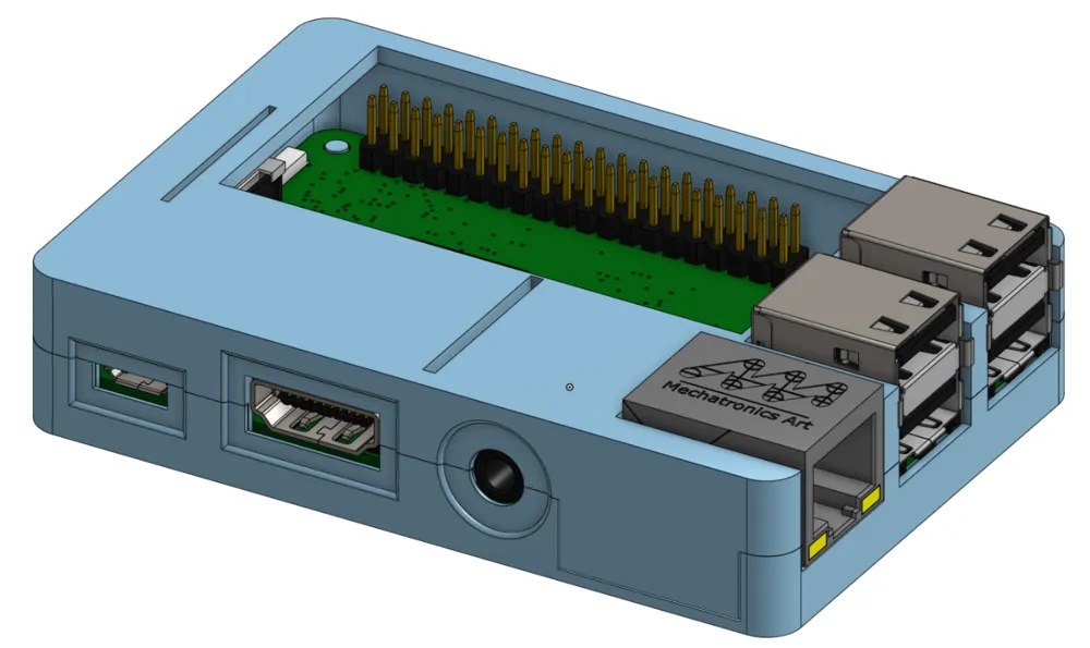 Rpi3 cover with support for dual GeekPi fan