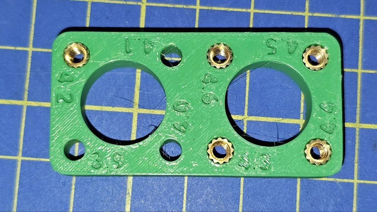 Test and calibration for brass threaded inserts